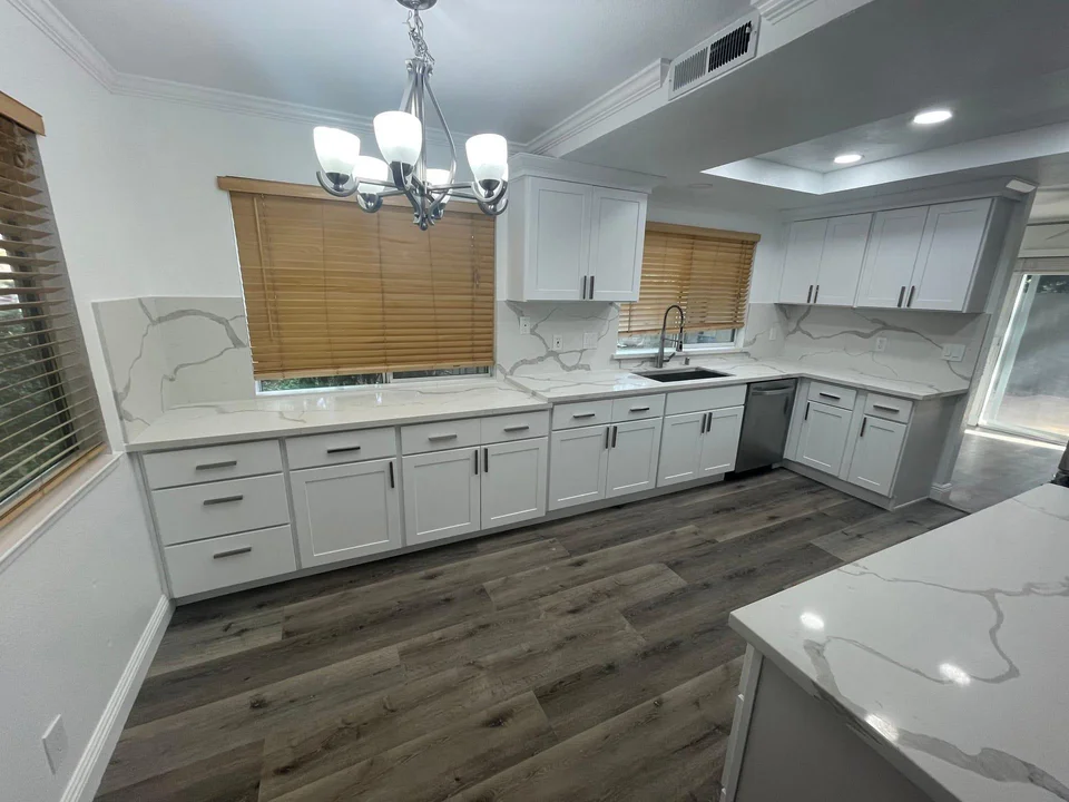 Kitchen renovation front view