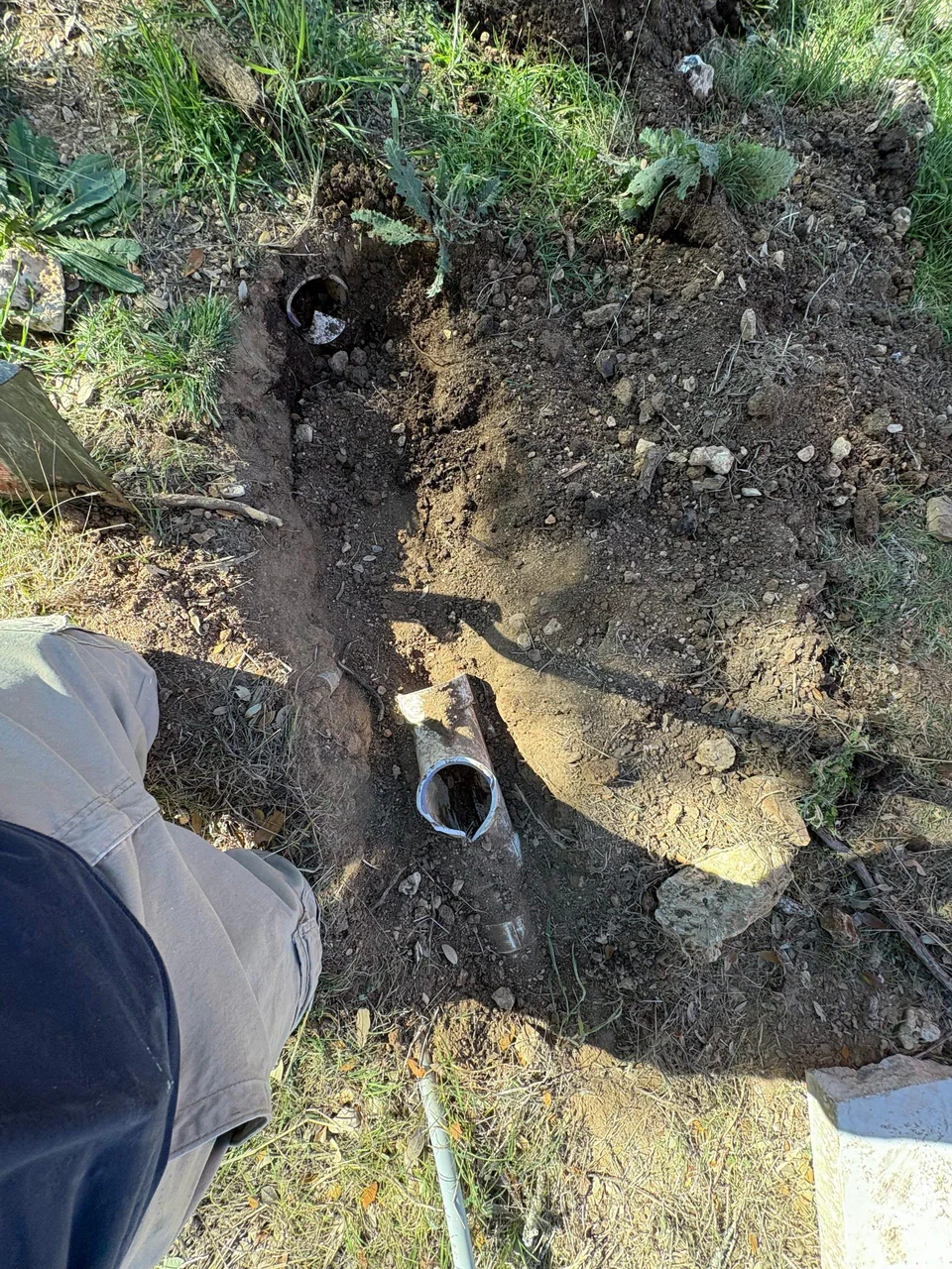 Septic tank access and inspection