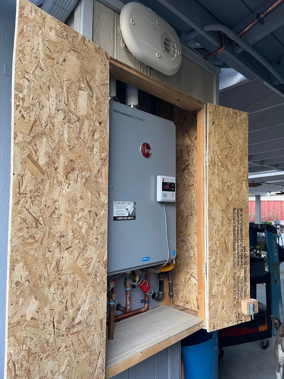 Water heater mounting location